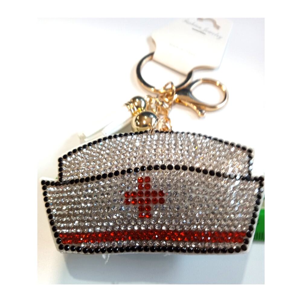 Nurse LPN Puffy Purse Charm Keychain Keyring Zipper Pull 489-494 816-825